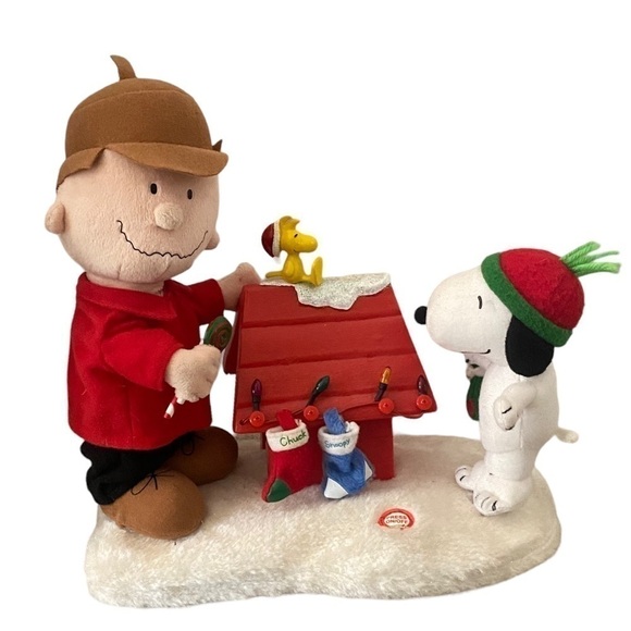 Vintage gemmy Peanuts Christmas, Charlie Brown, Snoopy, lights, movement… - Picture 1 of 8